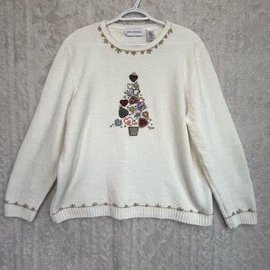 Scandinavia Christmas Tree Sweater Incredibly Soft Plush Sz XL Nordic Scandigirl